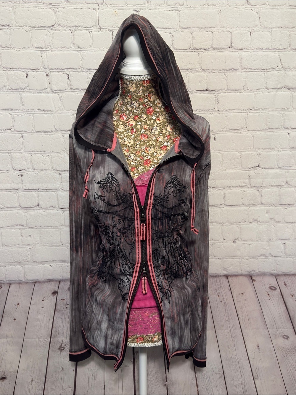 Vintage 2000 grail Luisa Cerano cyber grunge hoodie - Picture 5 of 11